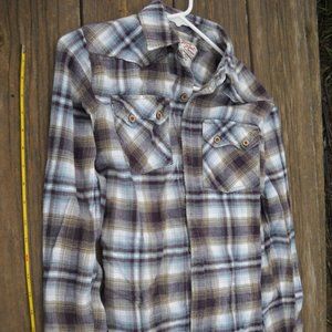 100% Cotton plaid shirt - fits like a medium petite - used